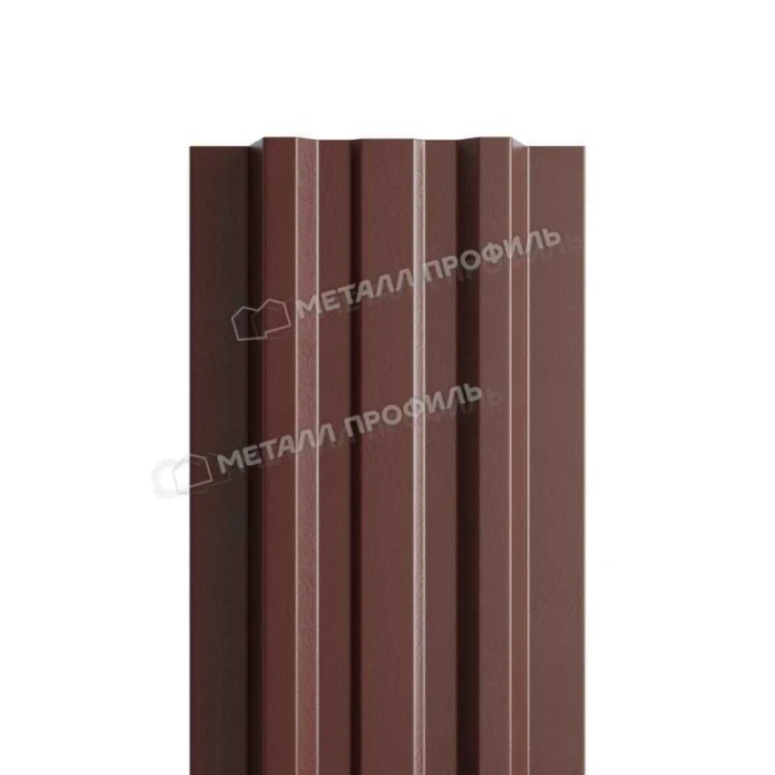Штакетник Металл Профиль LАNE-T 0,5 PURMAN® RAL 8017 Коричневый шоколад